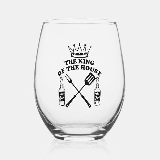 The King of the House Beer ステムなしワイングラス (正面)