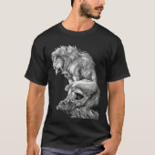 The King of The Werewolf Medieval Wolf Curse Monst Tシャツ (正面)