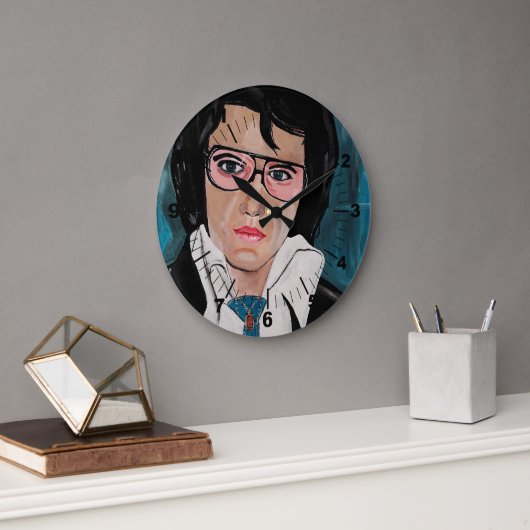 The King Painting by Alfred Fox ラージ壁時計 (オフィス)