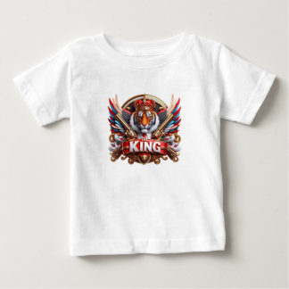 THE KING Typography T-Shirt Design ベビーTシャツ