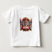 THE KING Typography T-Shirt Design ベビーTシャツ (裏面)