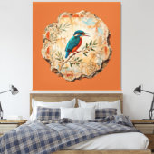 The Kingfisher Fragment: Pompei’s Azure Messenger  キャンバスプリント (インサイチュ (寝室))