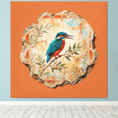 The Kingfisher Fragment: Pompei’s Azure Messenger  キャンバスプリント (インサイチュ (ウッドフロア))