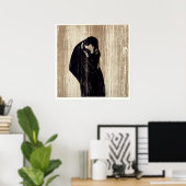 The kiss by Edvard Munch lithography, ポスター (ホームオフィス)