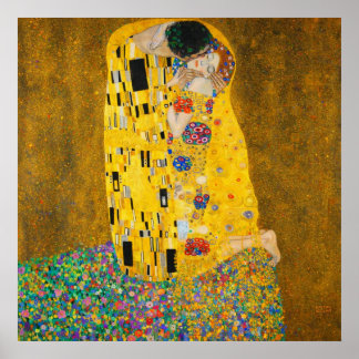 The Kiss by Gustav Klimt ポスター