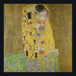 The Kiss by Gustav Klimt - poster ポスター<br><div class="desc">The Kiss by Gustav Klimt is on display in the Österreichische Galerie Belvedere museum in the Belvedere palace,  Vienna.</div>