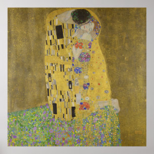 The Kiss by Gustav Klimt - poster ポスター