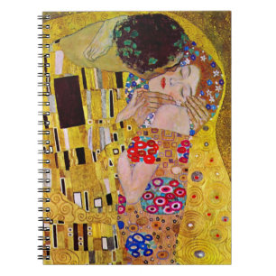 The Kiss by Gustav Klimt, Vintage Art Nouveau ノートブック