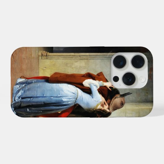 The Kiss - Francesco Hayez Il Bacio  iPhoneケース (裏面横)