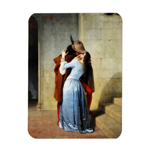 The Kiss - Francesco Hayez Il Bacio Romantic マグネット (縦)