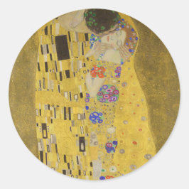 The kiss - Gustav Klimt ラウンドシール