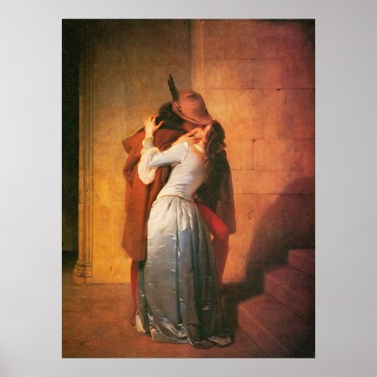 The Kiss Print by Francesco Hayez ポスター (正面)