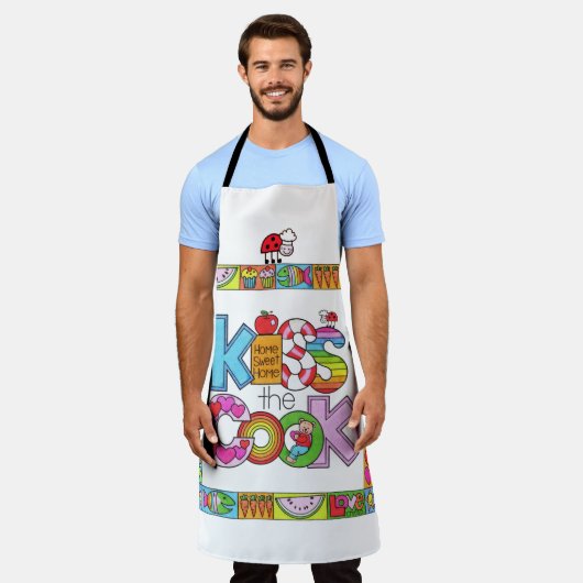The Kiss the Cook Apron エプロン (着用した状態)