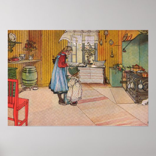The Kitchen by Carl Larsson, 1898 ポスター (正面)