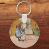 The Kitchen by Carl Larsson Swedish Artist キーホルダー (正面)