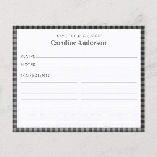 The Kitchen of Name Black Plaidレシピ (正面)