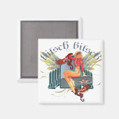 The Kitsch Bitsch ：フライガールタトゥーピンアップ マグネット (正面/裏面)