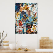 The Kitsch Bitsch :破壊された女性のカーボーイPin-Up No.2 ポスター (キッチン)