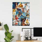 The Kitsch Bitsch :破壊された女性のカーボーイPin-Up No.2 ポスター (ホームオフィス)