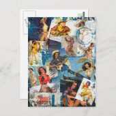 The Kitsch Bitsch ：破壊された女性のカーボーイPin-Up No.2 ポストカード (正面/裏面)