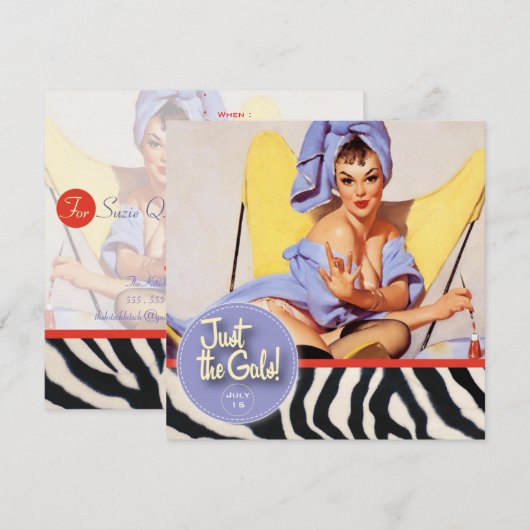 The Kitsch Bitsch : Just The Gals!スパタキュラ！ 招待状 (正面/裏面)