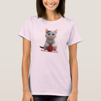 The Kitten and the Red Yarn Tシャツ