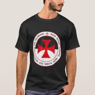 The Knights Templar Cross Christian Crusader Motto Tシャツ