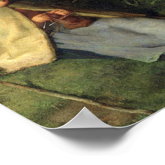 The Knitter Seated Shepherdess Jean Millet ポスター (角)