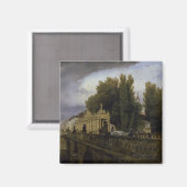 The Konigsbrucke on Konigsstrasse,ベルリン, 1835 マグネット (正面/裏面)