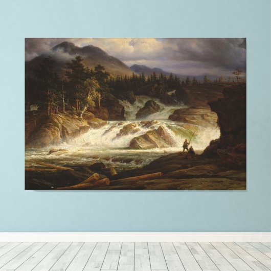The Labro Falls キャンバスプリント (インサイチュ (ウッドフロア))