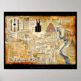 The Labyrinth Wall 14x11 Map Print ポスター