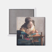 The Lacemaker, Johannes Vermeer, 1669-1670 マグネット (正面/裏面)