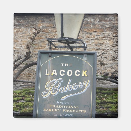 The Lacockベーカリー、Lacock、Wiltshire、英国 マグネット (正面)