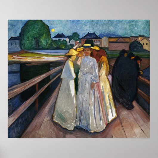 The Ladies On the Bridge (1903) by Edvard Munch ポスター (正面)