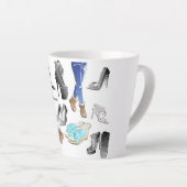 The Ladies Shoes design Latte Mug カフェラテマグ (右アングル)