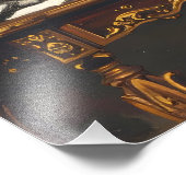  The Lady and Her Cat – A Timeless Victorian Portr フォトプリント (角)