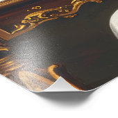  The Lady and Her Cat – A Timeless Victorian Portr フォトプリント (角)