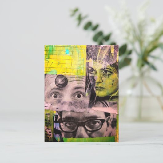 The Lady and the Doctors Mixed Media Collage ポストカード (スタンド正面)