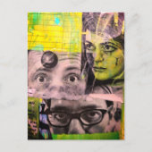 The Lady and the Doctors Mixed Media Collage ポストカード (正面)