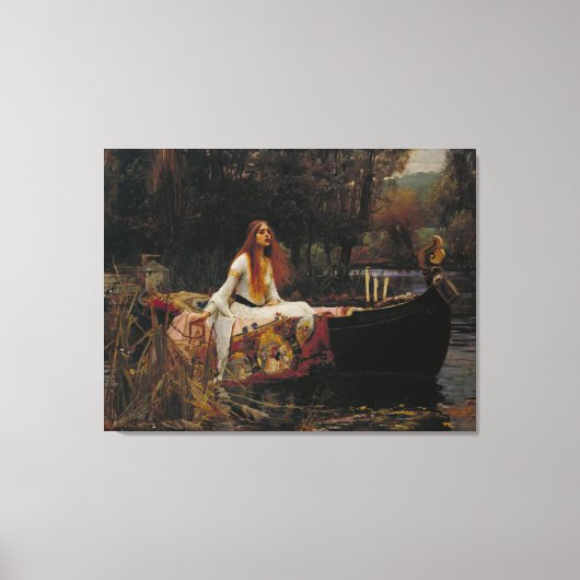 The Lady of Shalott – 1888 John William Waterhouse キャンバスプリント (正面)