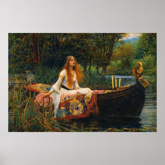 The Lady of Shalott by John William Waterhouse ポスター (正面)