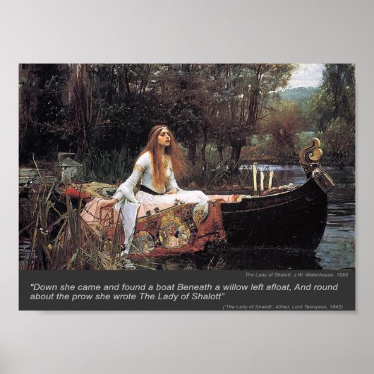 The Lady of Shalott print ポスター (正面)