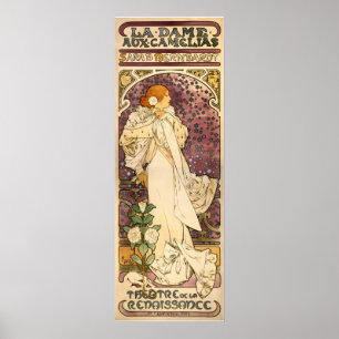 The Lady of the Camellias vintage Art Nouveau ポスター