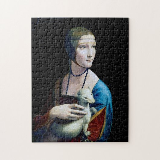 The Lady with an Ermine, Leonardo da Vinci ジグソーパズル (縦)