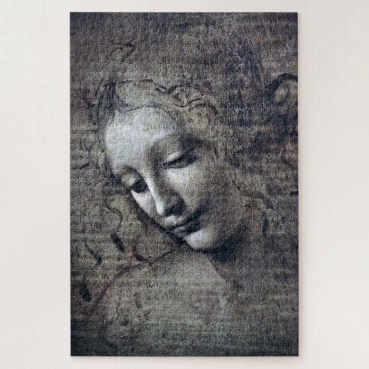 The Lady with Dishevelled Hair, Leonardo da Vinci ジグソーパズル (縦)