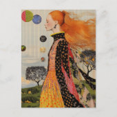 The Lady With Red Hair Collage ポストカード (正面)