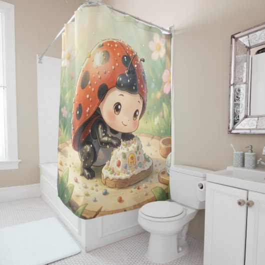 The Ladybug and the Hidden Nectar Kingdom シャワーカーテン (インサイチュ)