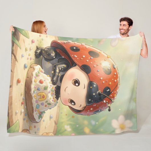 The Ladybug and the Hidden Nectar Kingdom フリースブランケット (インサイチュ)