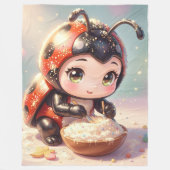 The Ladybug and the Hidden Nectar Kingdom.1 フリースブランケット (正面)