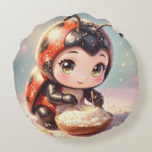 The Ladybug and the Hidden Nectar Kingdom.1 ラウンドクッション (裏面)